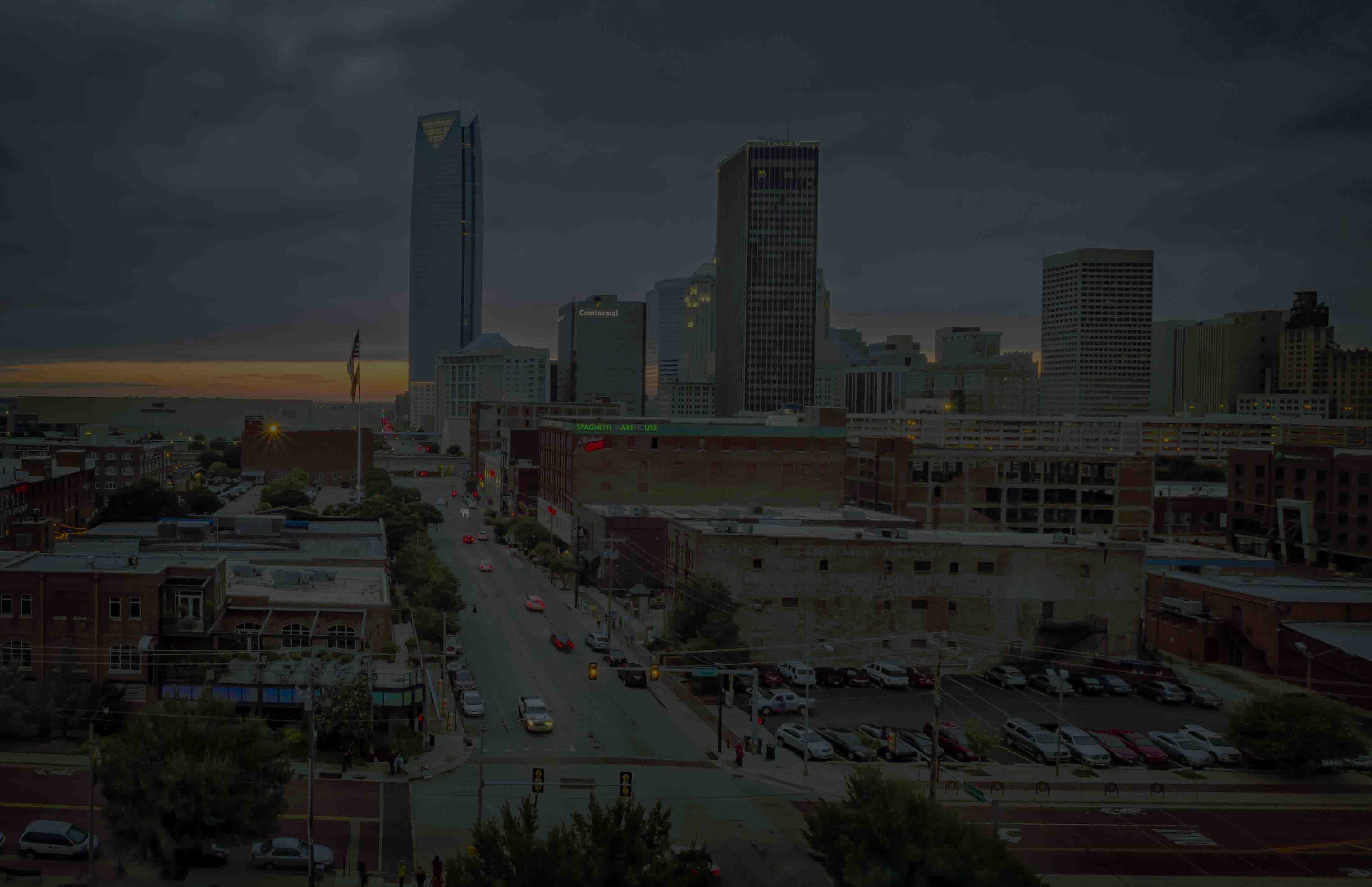Oklahoma City skyline photo night